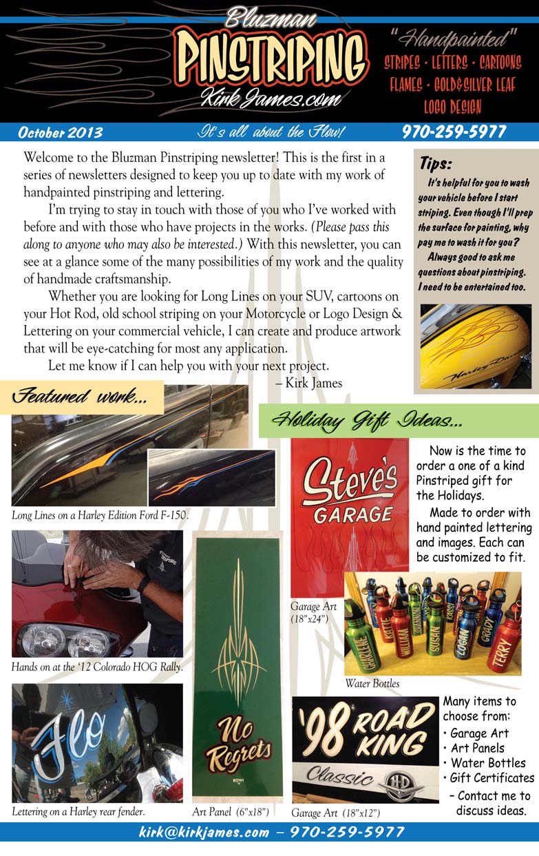 October 2013  Newsletter