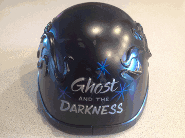 Hand Lettered Helmet