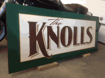 Hand Lettered Site Sign